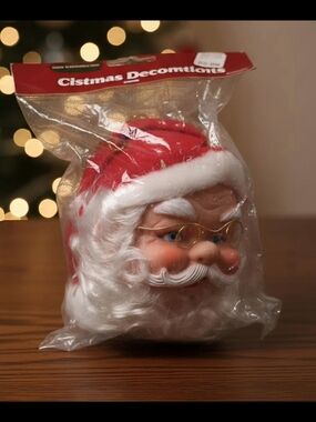 Vintage Woolworth new old stock large santa head